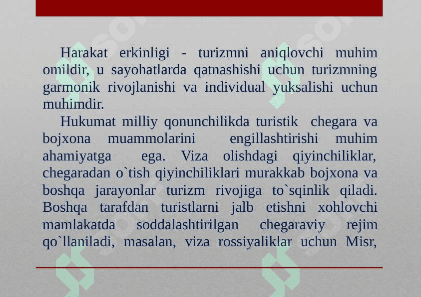 Turistning huquqi va majburiyatlari. Turistning irqi, millati, jinsi, yoshi, tili, dini 5