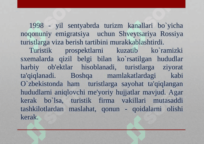 Turistning huquqi va majburiyatlari. Turistning irqi, millati, jinsi, yoshi, tili, dini 8