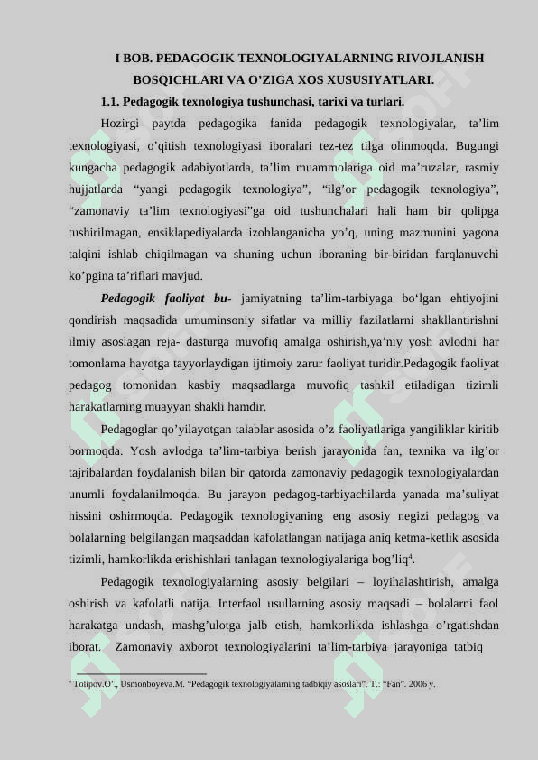 PEDAGOGIK TEXNOLOGIYALARNING RIVOJLANISHI BOSQICHLARI VA OʻZIGA XOS XUSUSIYATLARI 7