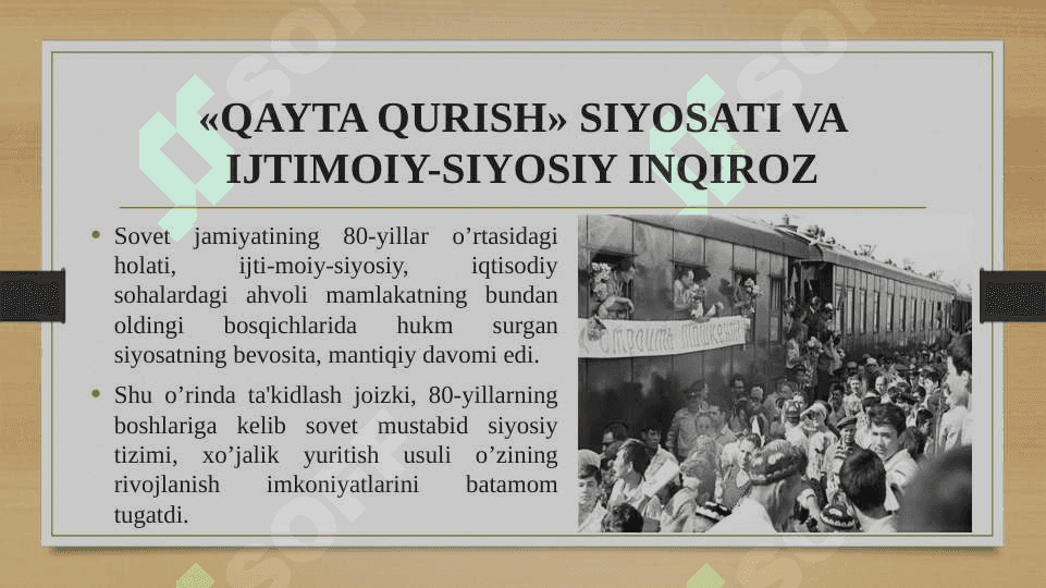 Markaziy Osiyo Respublikalarida XX asrning oxirgi choragida siyosiy 6