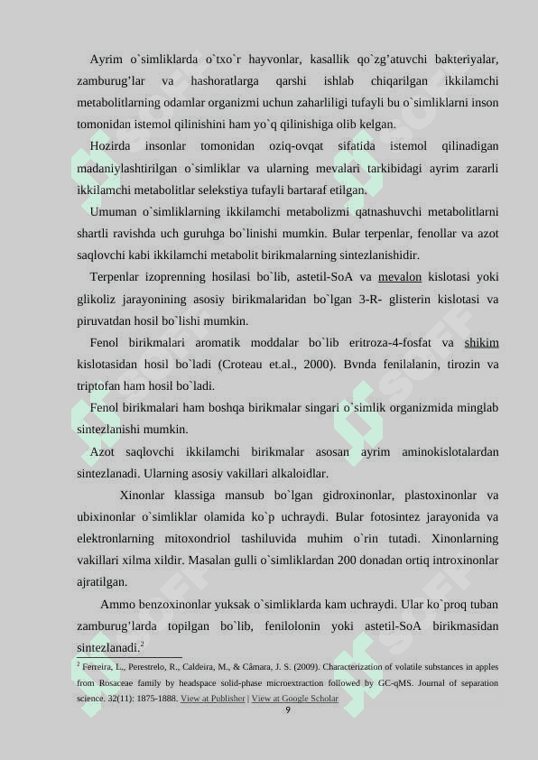 O’SIMLIKLARNING KELIB CHIQISHI IKKILAMCHI BO’LGAN MODDALAR TASNIFI 8