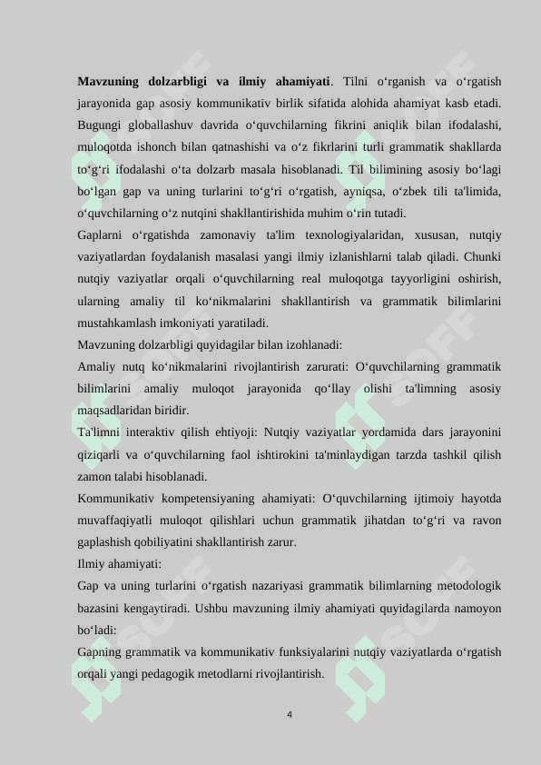 Taʼlim bosqichlarida gap va uning turlarini nutqiy vaziyatlar orqali oʻrgatish usullari 4