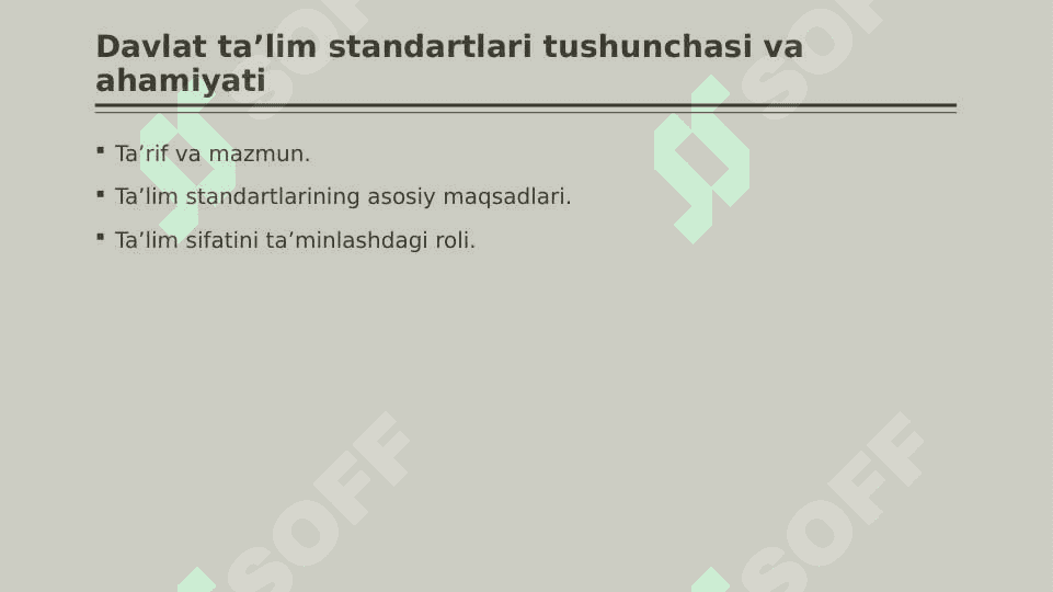 Davlat ta’lim standartlarining mazmuni 2