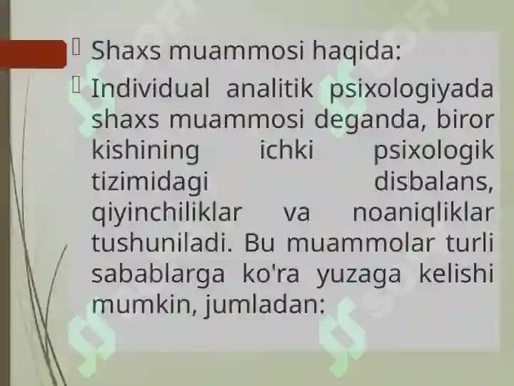 INDIVIDUAL VA ANALITIK PSIXOLOGIYADA SHAXS MUAMMOSI 3
