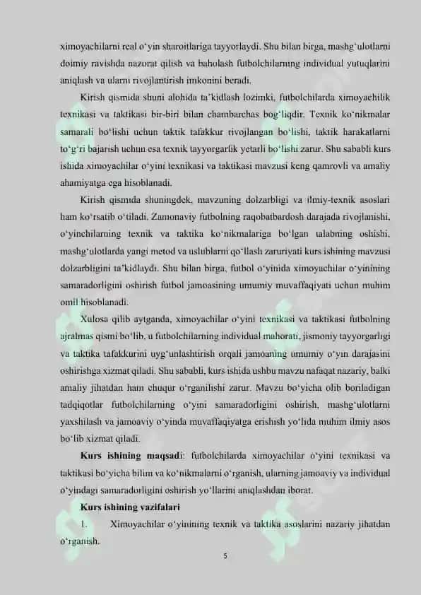 Futbol o‘yinida ximoyachilar o‘yini texnikasi va taktikasi. 5