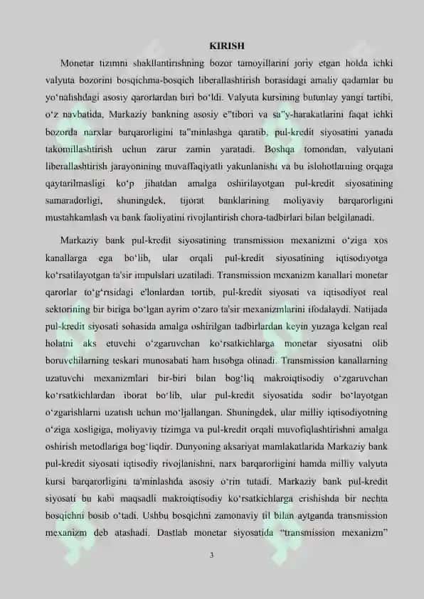 Monetar siyosat va uni hukumatning makroiqtisodiy siyosatidagi o‘rni 3