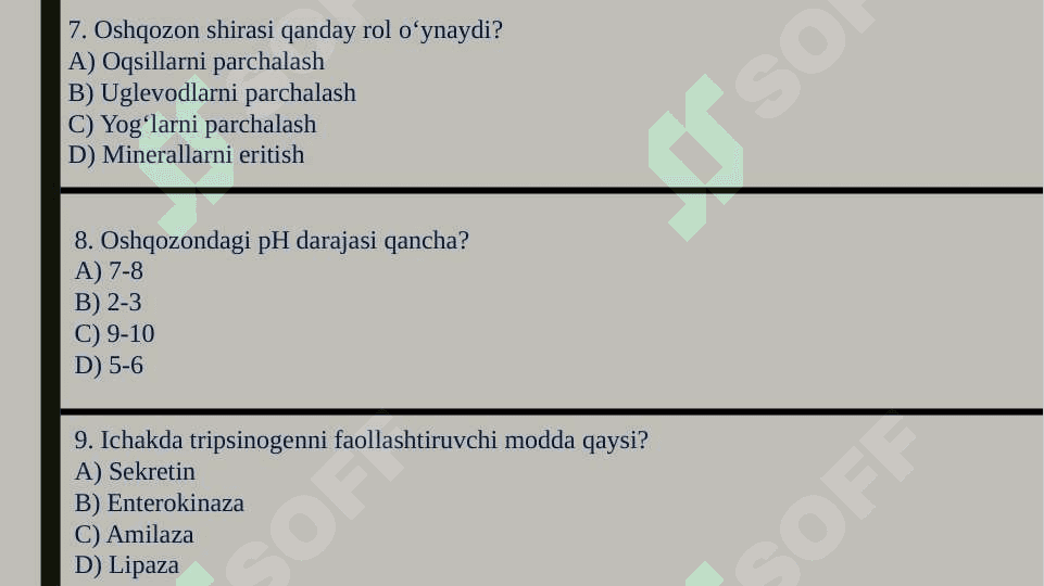 OQSILLARNI OSHQOZON-ICHAK YO‘LIDA FERMENT TA’SIRIDA PARCHALANISHI 4