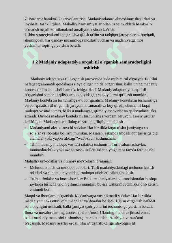 Til o`rganishda muhit va madaniy konteksning ahamiyati 7
