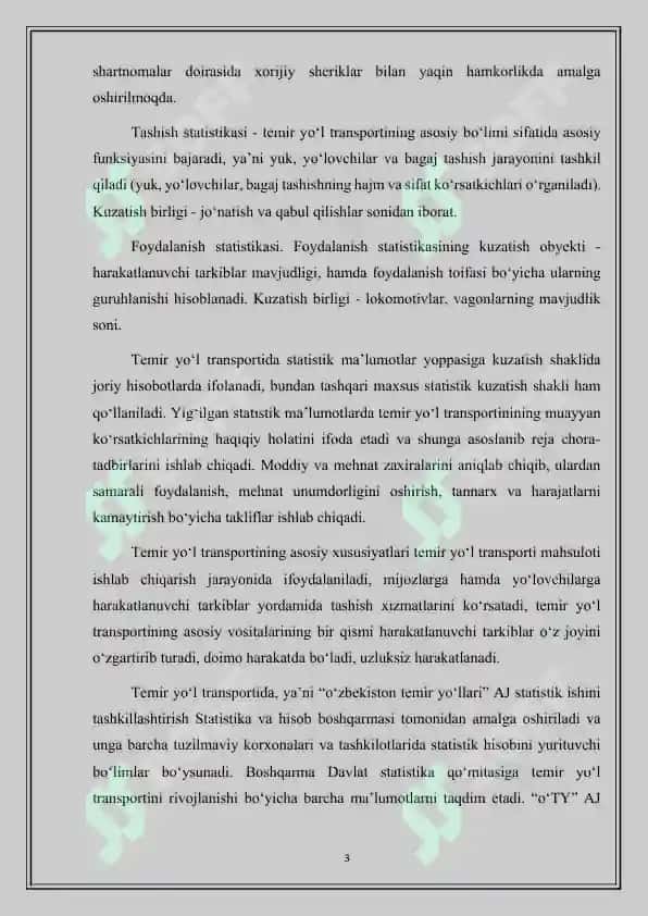 Temir yo‘l transporti statistikasi 3