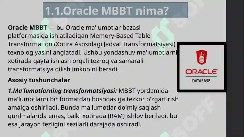 Oracle MBBT 3