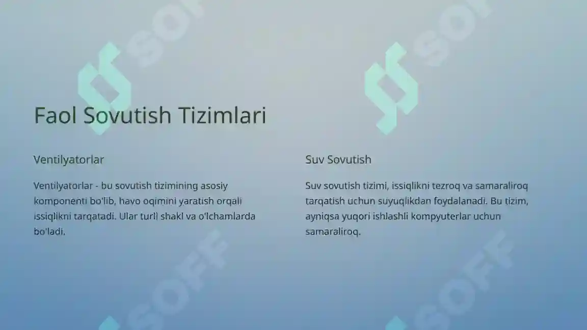 Kompyuter Sovutish Tizimlari: Faol va Passiv 2