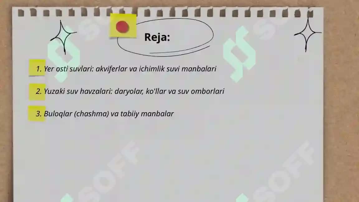 Yer osti suvlari: akviferlar va ichimlik suvi manbalari 2