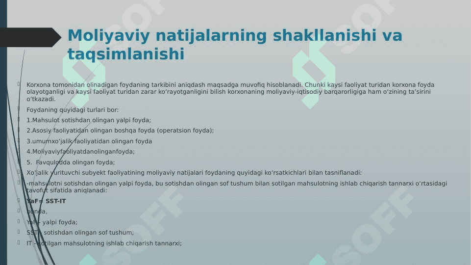 Moliyaviy natijalar to'g'risidagi hisobot 3