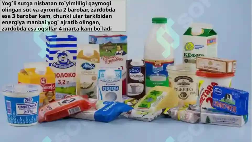 Hayvonot dunyosidan olinadigan oziqalar Tuyimliligni o’rganish 8
