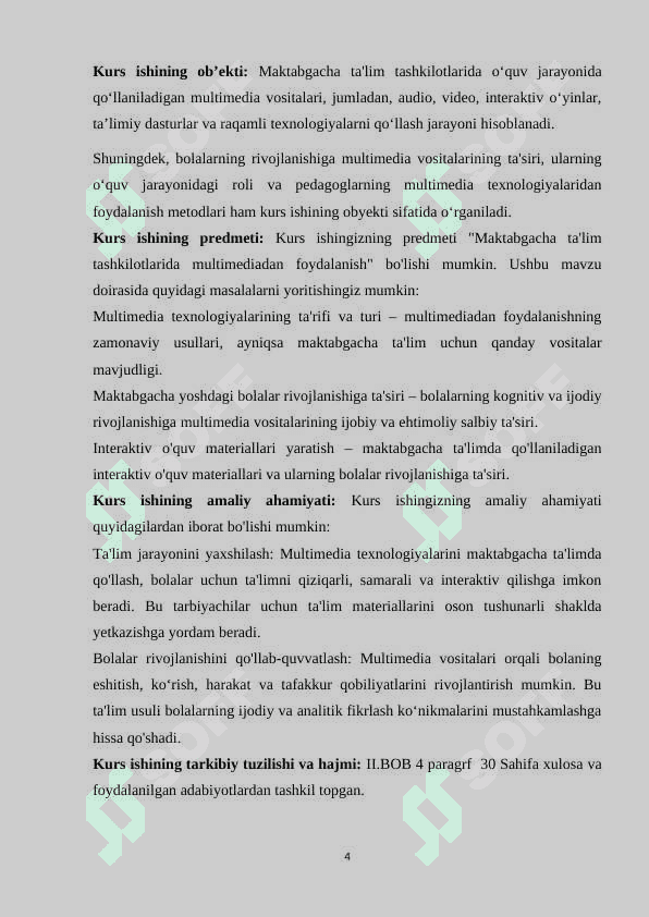 Maktabgacha ta'lim tashkilotlari loyihalash jarayonida multimediyalardan foydalanish. 4