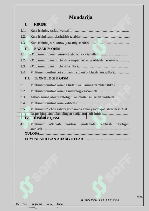 Multimetr yordamida o’zgarmas tok kuchini o’lchash 2