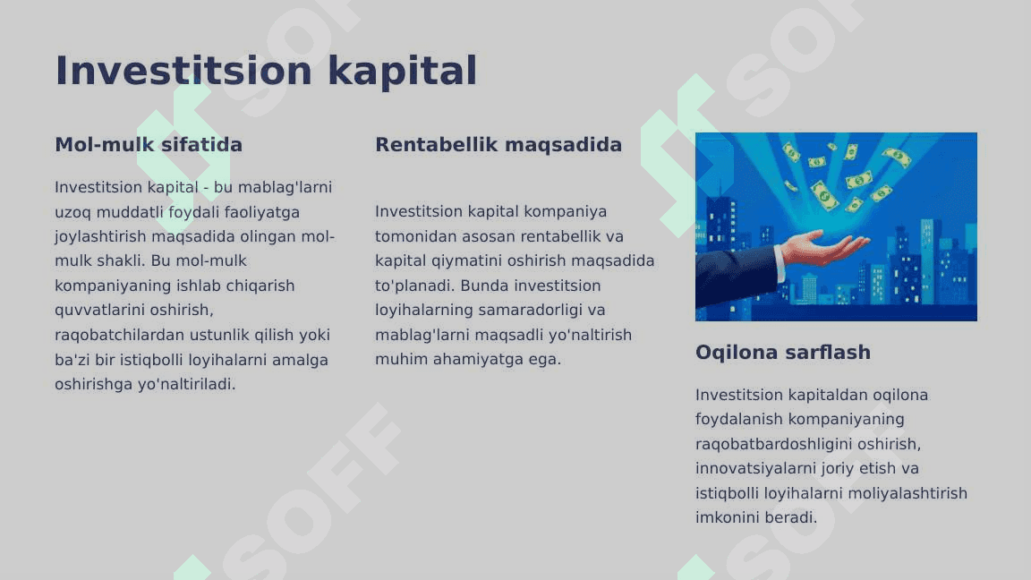 Kapital tarkibi va kapital qiymati 8