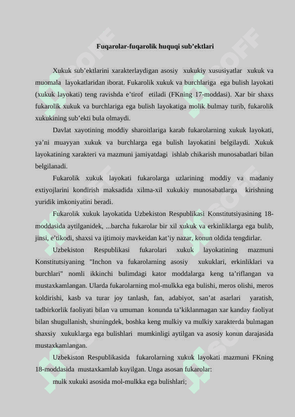 Fuqarolik huquqi sub’ektlari va ob’ektlari 24 2