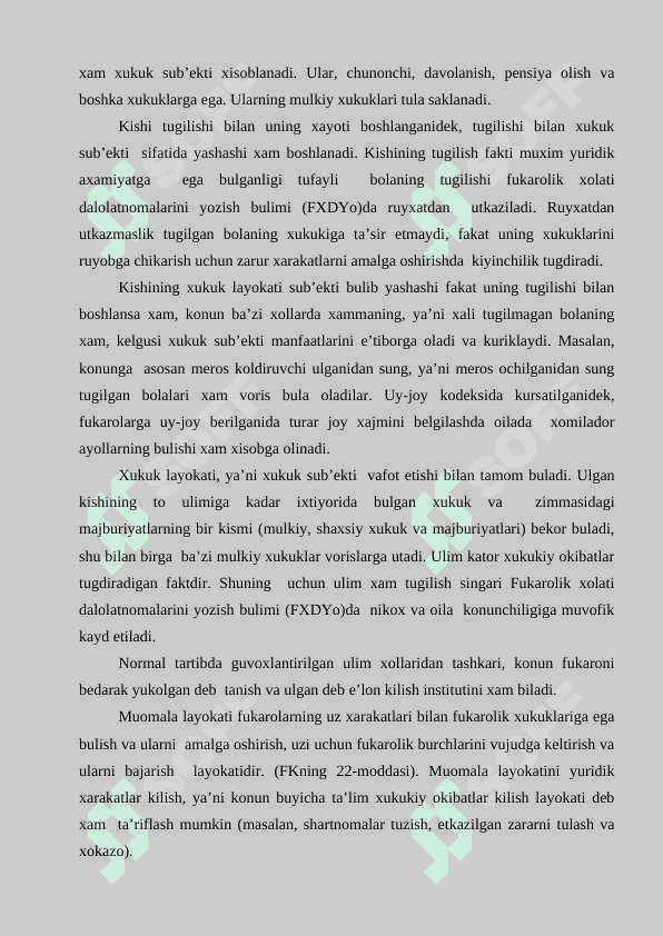 Fuqarolik huquqi sub’ektlari va ob’ektlari 24 4