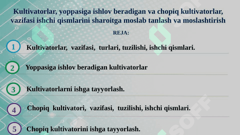 KULTIVATOR VA FAOL TASIRLI RATATSION ISHCHI ORGANLI MASHINALAR NAZARYASI VA HISOBI 3