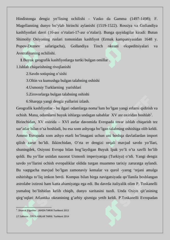 Buyuk geografik kashfiyotlar va uning fanga ta’siri 6