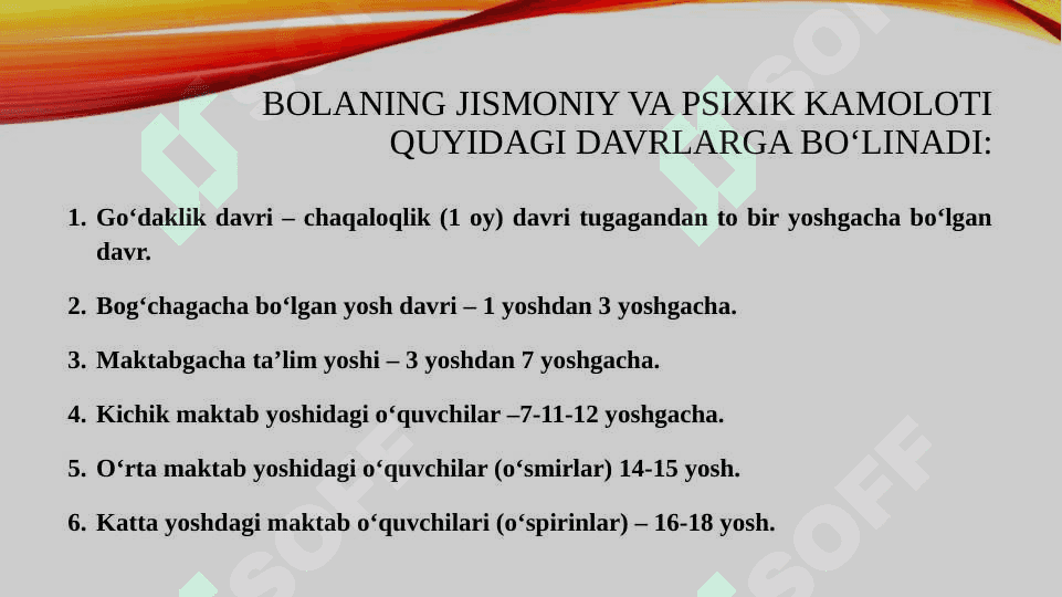mavzu: rivojlanishning asosiy qonuniyatlari 7