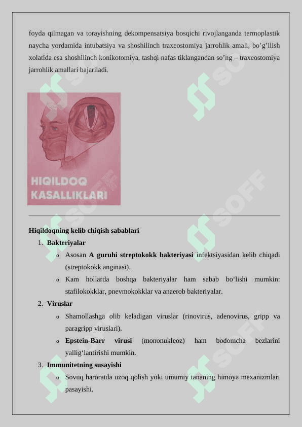 Hiqildoqning qo'shimcha kasalliklarining kelib chiqish sabablari va asoratlari 24 3
