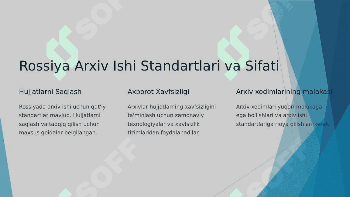 Rossiyada zamonaviy arxiv ishi 3