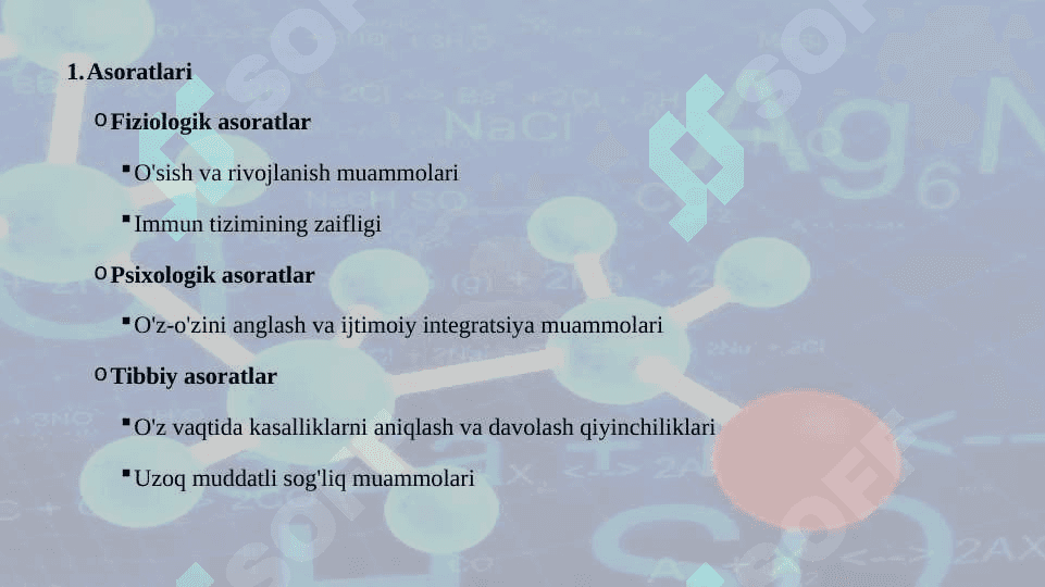 XROMOSOMA KASALLIKLARINING KELIB CHIQISH SABABLARI VA ASORATLARI 24 6