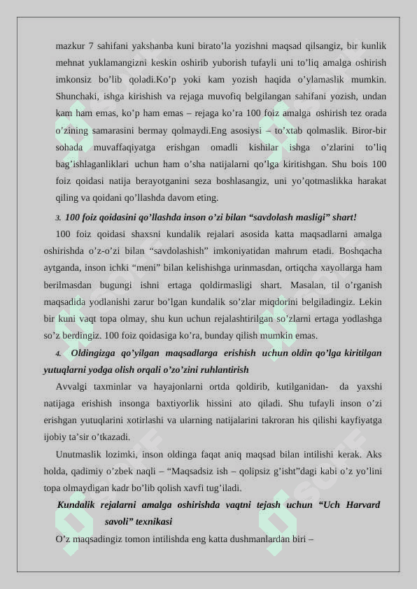 Yuridik kadrlarda kasbiy kompetensiyalarni rivojlantirishning ahamiyati. Maqsadni to’g’ri shakllantirishning zaruriy talablari  SMART 7