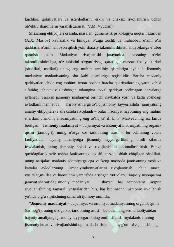 Adaptiv jismoniy tarbiya. 5