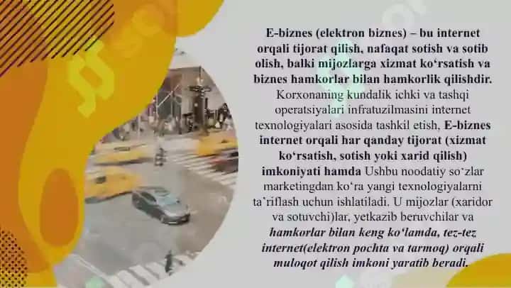 Elektron biznеs asoslari. An’anaviy biznеs va e-biznеs. 7