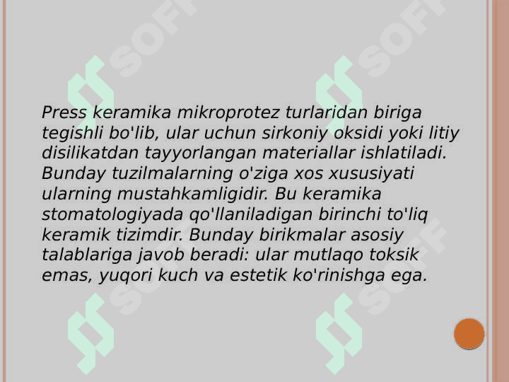 Press-keramik, dioksid-sirkon va kompozit ko'priksimon protezlarga ko'rsatmalar 2