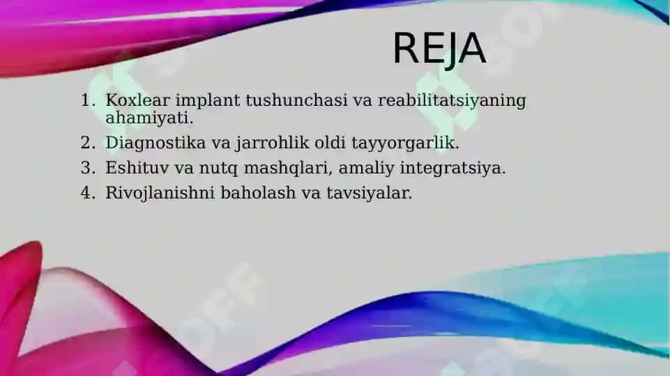 Koxlear implantli bolalarning eshituv-nutqiy reabilitatsiyasi bosqichlari tavsifi 2