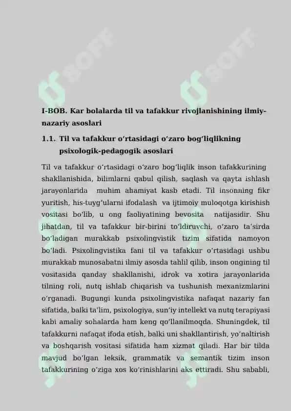 Kar bolalarda til va tafakkur rivojlanishi nazariy asoslari 8