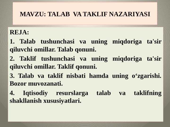 TALAB  VA TAKLIF NAZARIYASI pptx