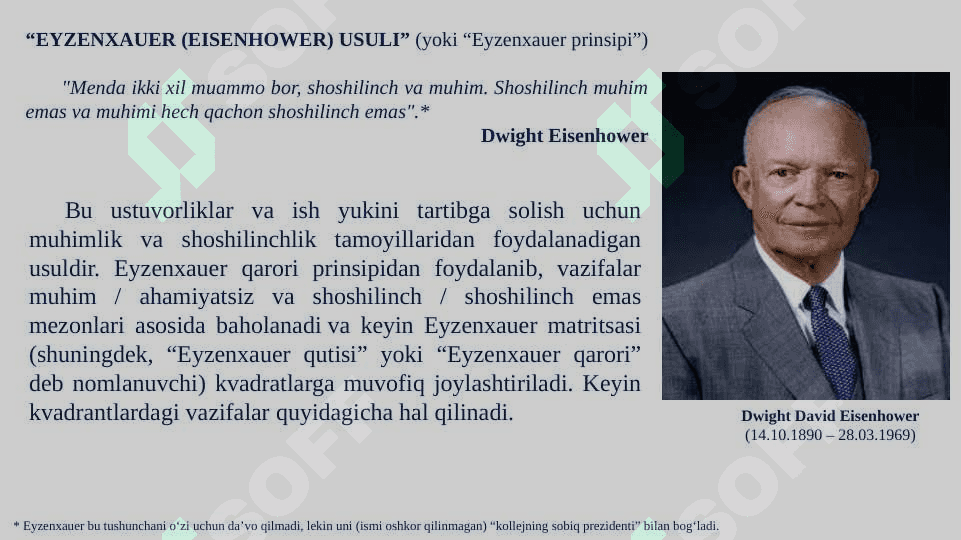 BOSHQARUVCHILIK FAOLIYATIDA VAQTDAN UNUMLI FOYDALANISH SHARTLARI. 6