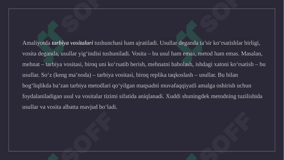 : tarbiya metodlari tasnifi, ijtimoiy ongni shakillantirishi metodlari 4