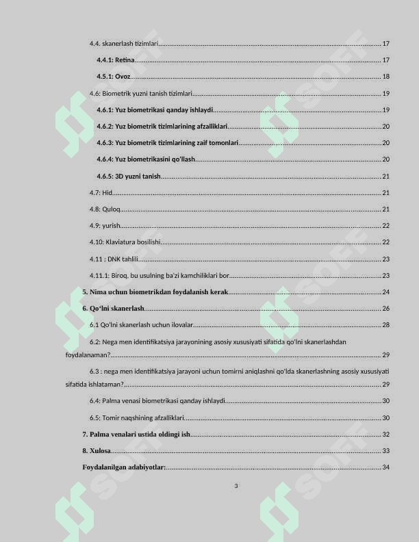 Shaxsni identifikatsiyalashning biometrik vositalari. Biometrik autentifikatsiya usullari 3