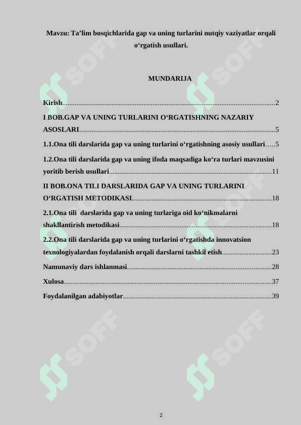 Ta’lim bosqichlarida gap va uning turlarini nutqiy vaziyatlar orqali o‘rgatish usullari 2