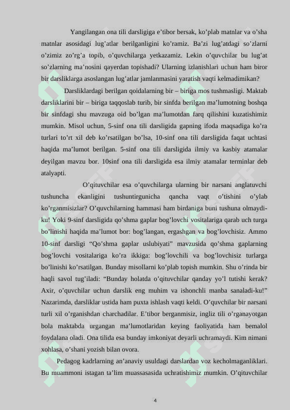 Ta’lim bosqichlarida gap va uning turlarini nutqiy vaziyatlar orqali o‘rgatish usullari 4