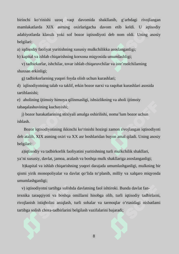 Iqtisodiyotni Tartiblashning Bozor Mexanizmi 8