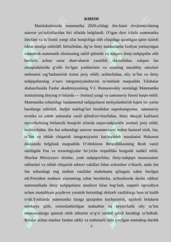 Funksiyaning ekstremum nuqtalari 2