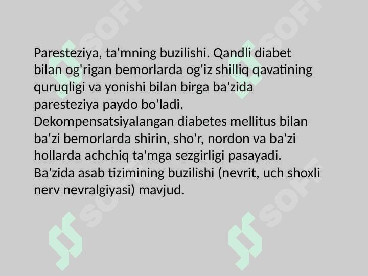 Ichki a'zolar kasalliklarini og'iz bo'shlig'i shilliq qavatida terida  lab qizil hoshiyasida namoyon bo'lishi 8
