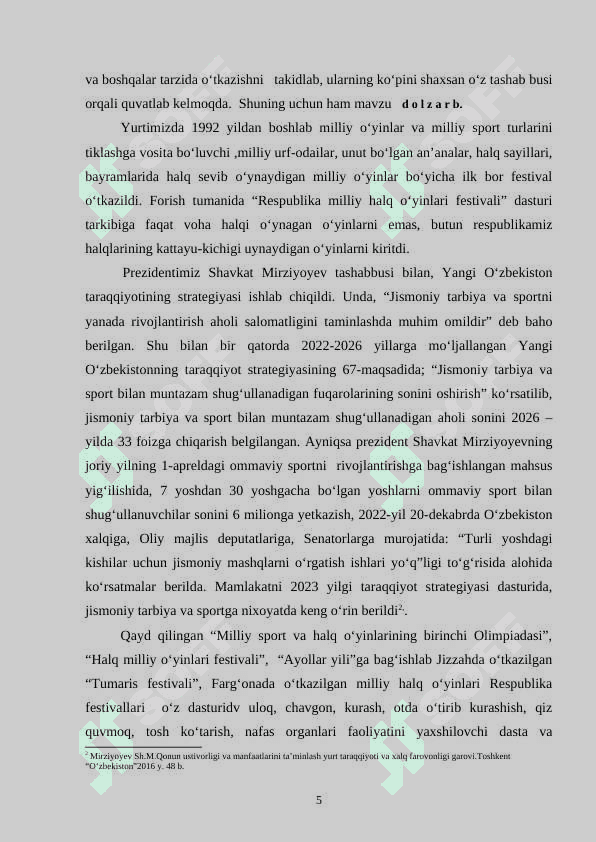 Umumta’lim maktablarida sog‘lomlashtirish tadbirlarini o‘tkazish va ularning shakllari bitiruv malakaviy ish 5