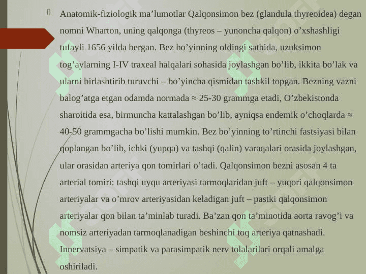 Endemik bqoqning kelib chiqish shart sharoitlari va muhitga bog'liqligi 2