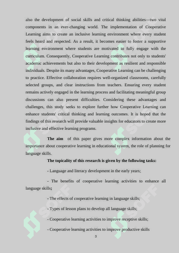 Planning for language skills development through cooperative learning activities 3