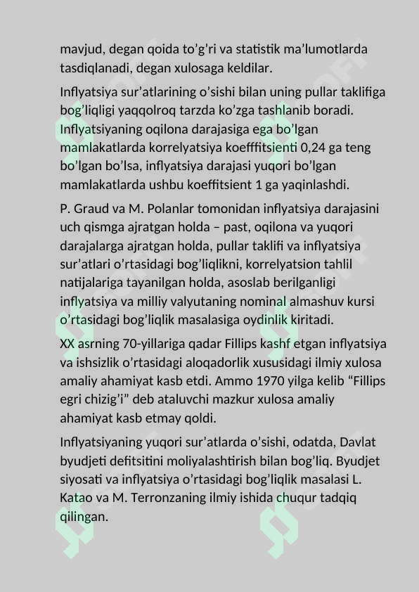 Infilatsiya Jarayonlari tahlili 6