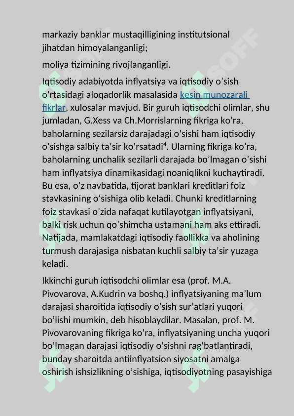 Infilatsiya Jarayonlari tahlili 8