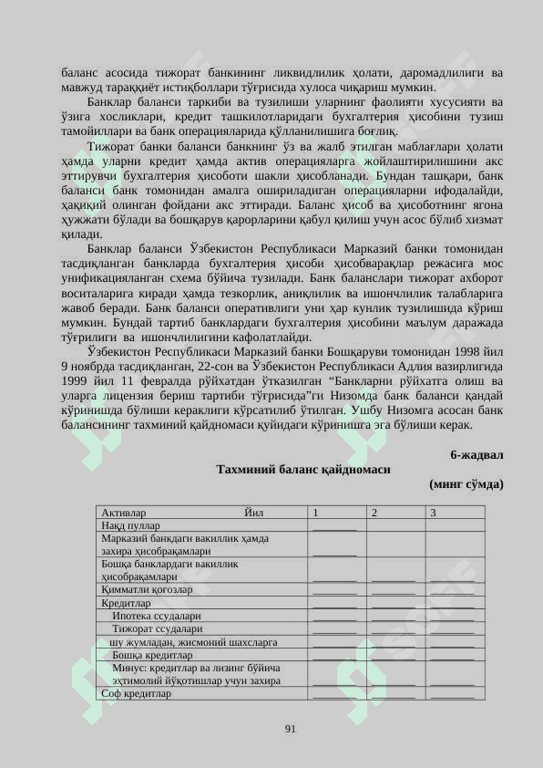 Tijorat banklari resurslari tushunchasi mohiyati va ahamiyati. 2